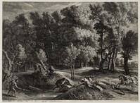 KG 18711
<br/>
Zwijnenjacht met Meleager en Atalanta
<br/>
<em>Bolswert, Schelte Adamsz. (ca. 1586 - 1659)</em>